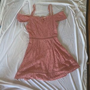 Pink floral pattern dress